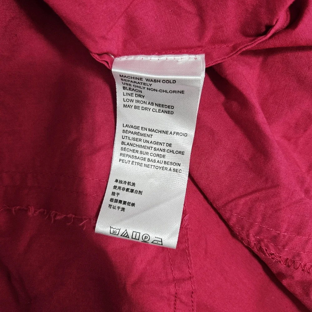 We The Free Remade Poplin Shirt in Pink Size Medium Oversized